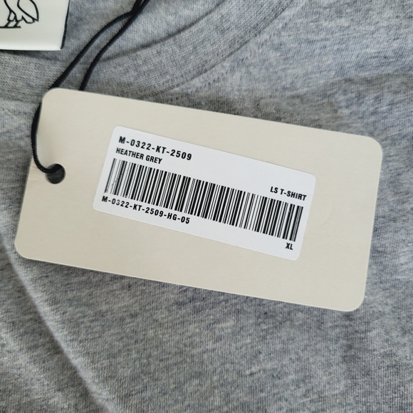 OVO Grey Essential Long Sleeve Shirt Men Top Size XL NWT - Picture 6 of 9